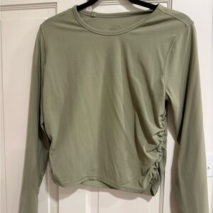 lululemon athletica Sage Green Ruched Long Sleeve Top
